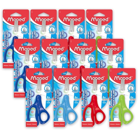 Maped Essential 5in Kid Scissors, Blunt, 12PK 480110